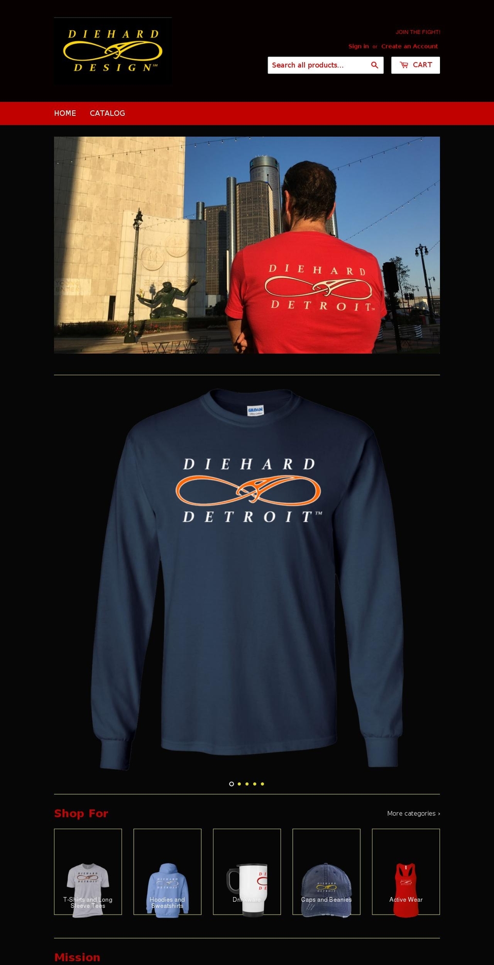 diehard-detroit.com — Shopify storefront screenshot