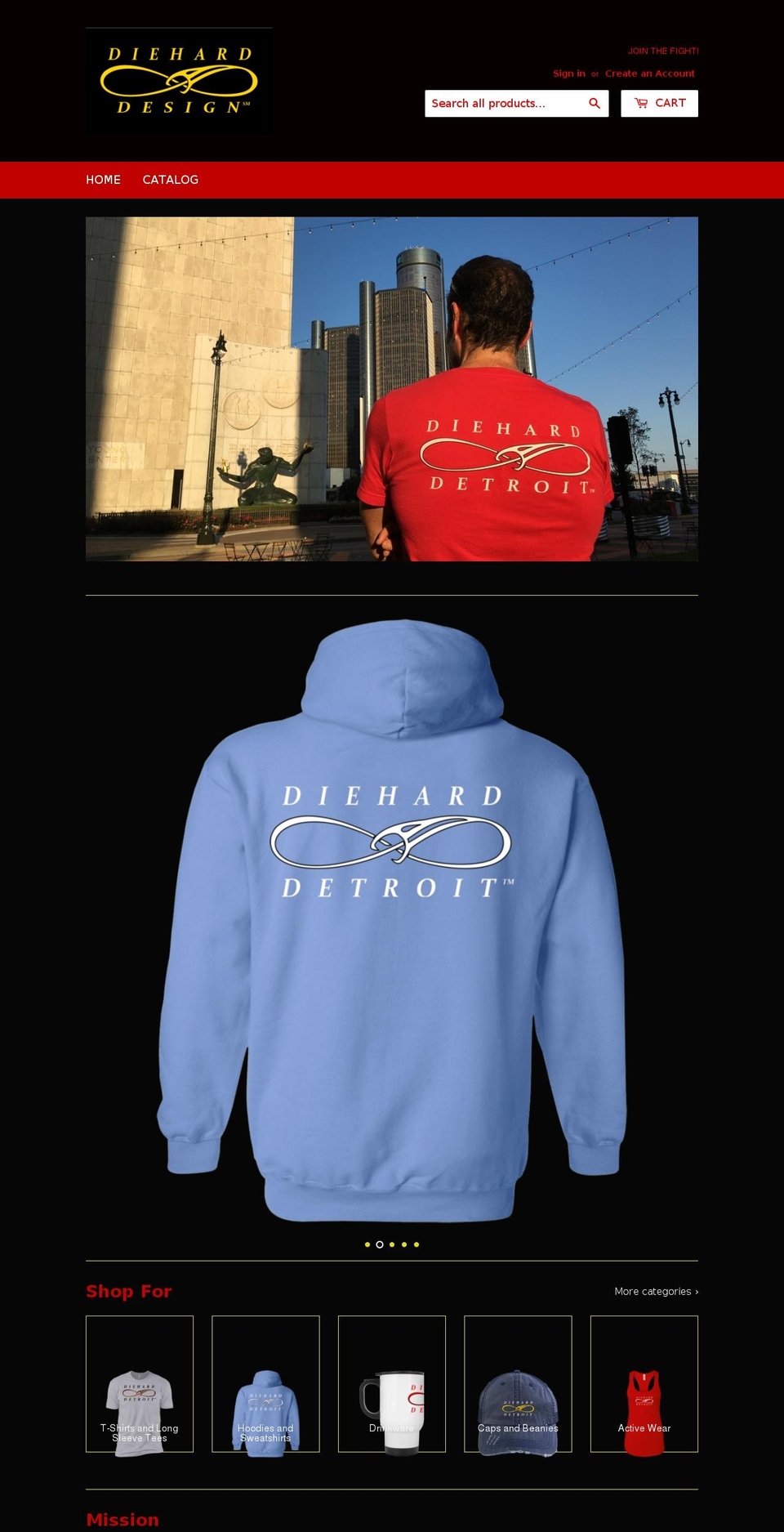 diehardetroit.com — Shopify storefront screenshot