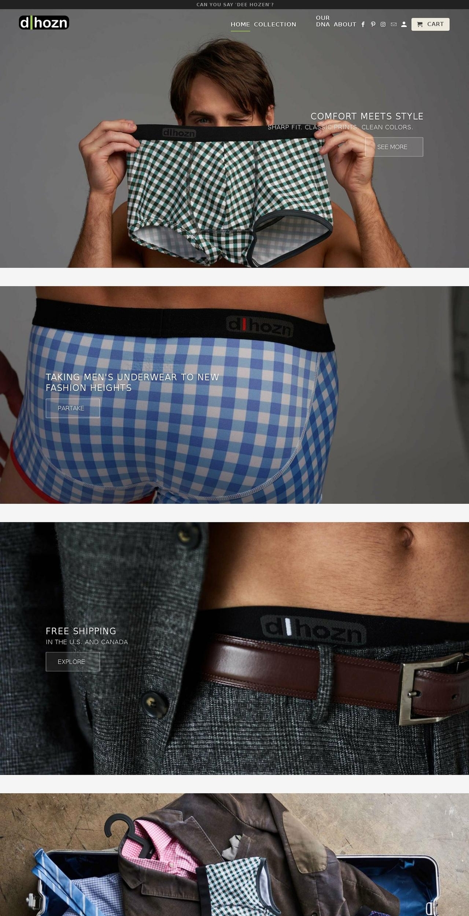 diehozen.com shopify website screenshot