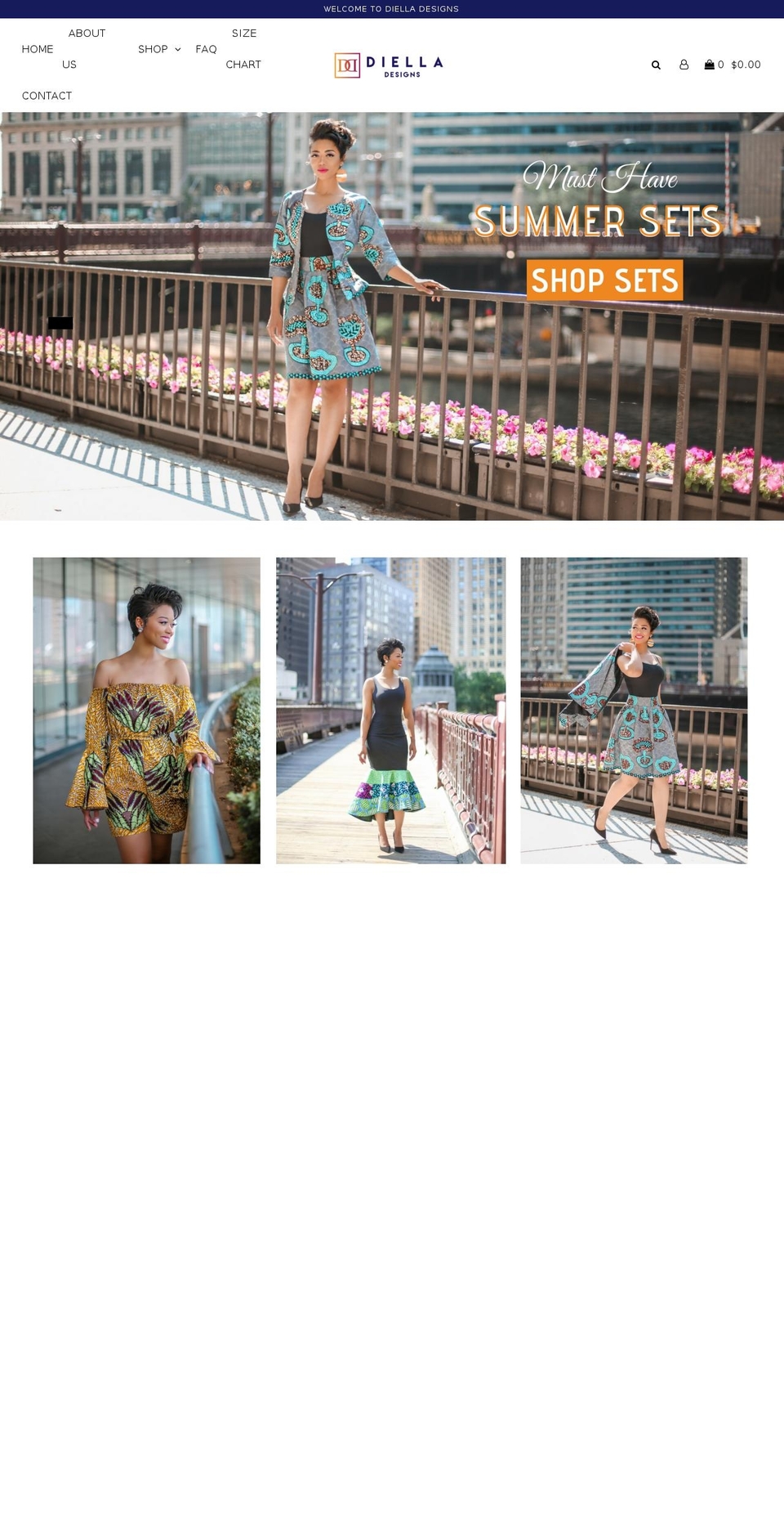 dielladesigns.com shopify website screenshot