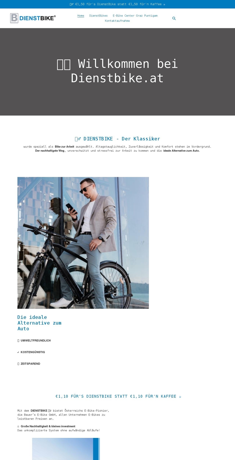 dienstbike.at shopify website screenshot