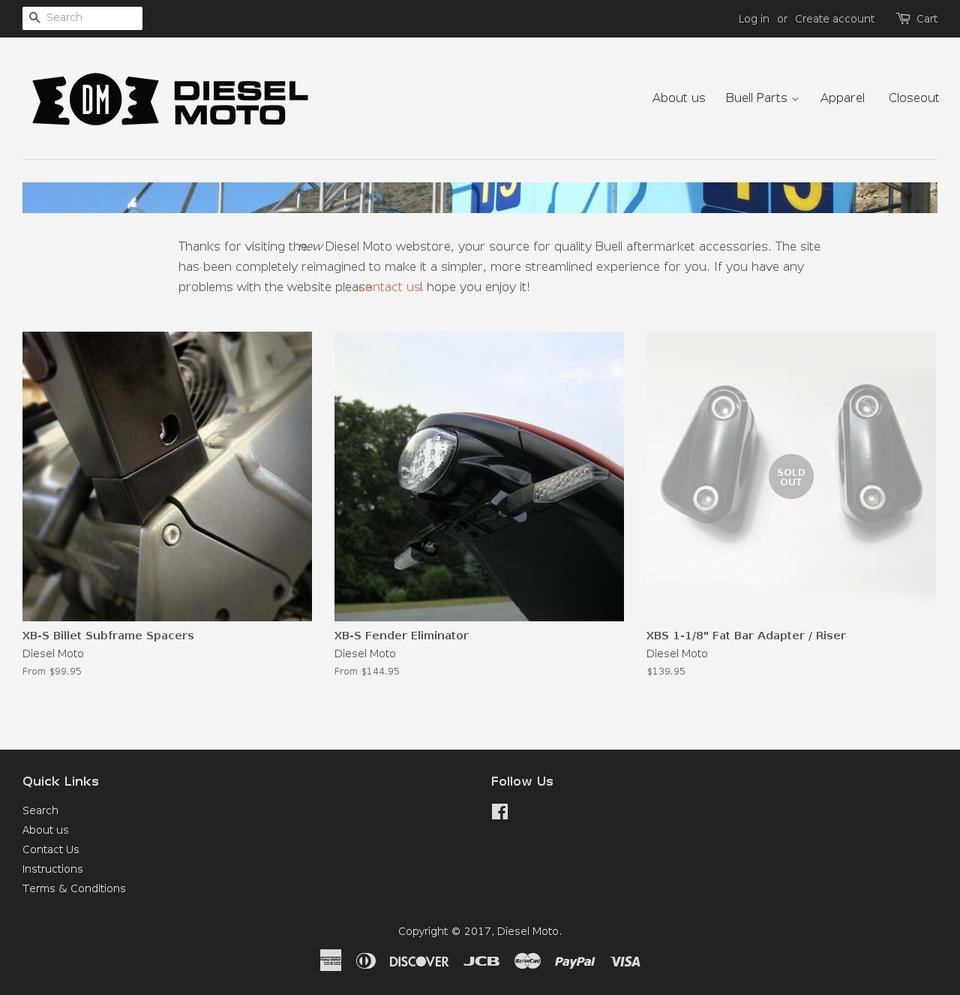 diesel-moto.com shopify website screenshot