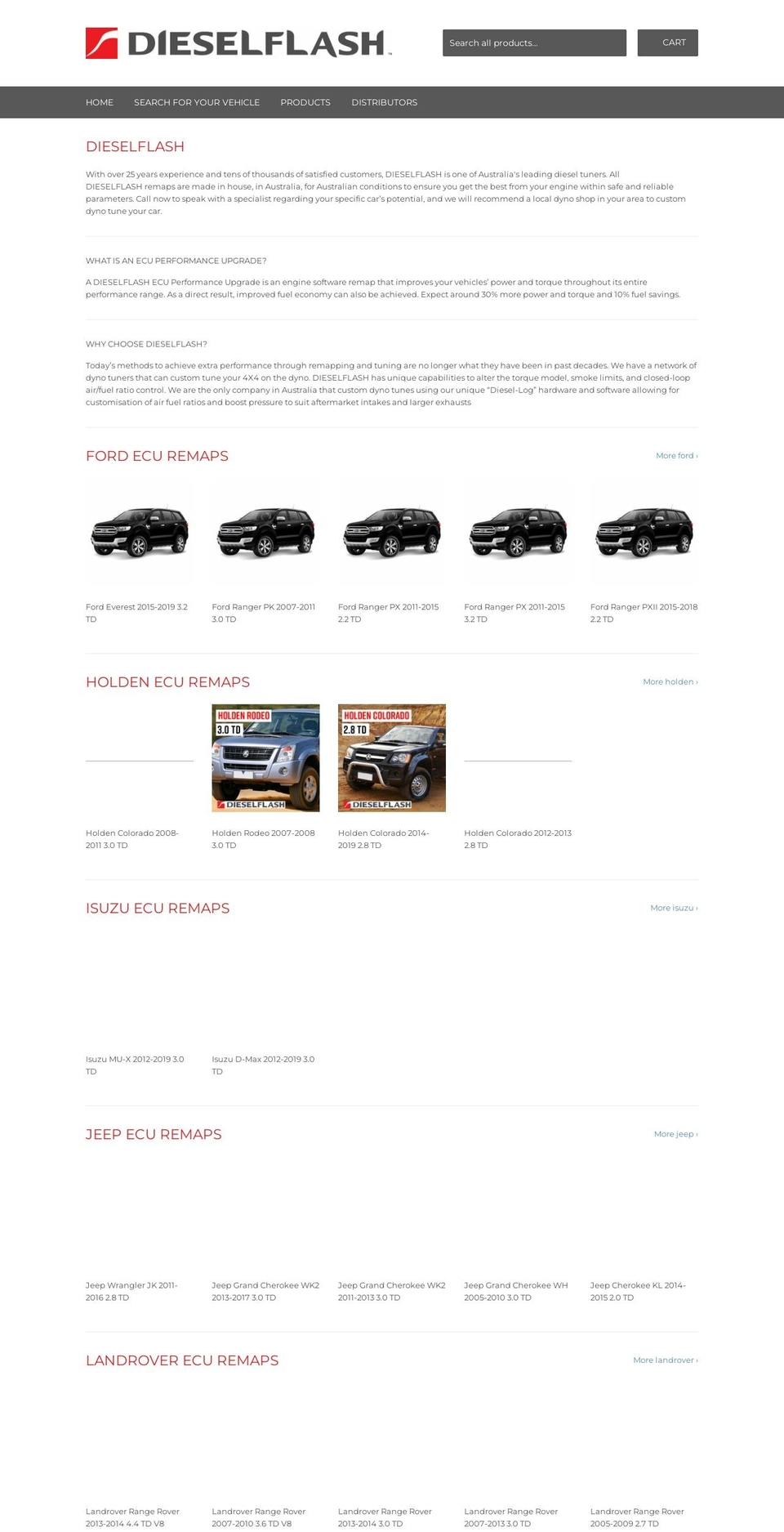 dieselflash.com.au shopify website screenshot