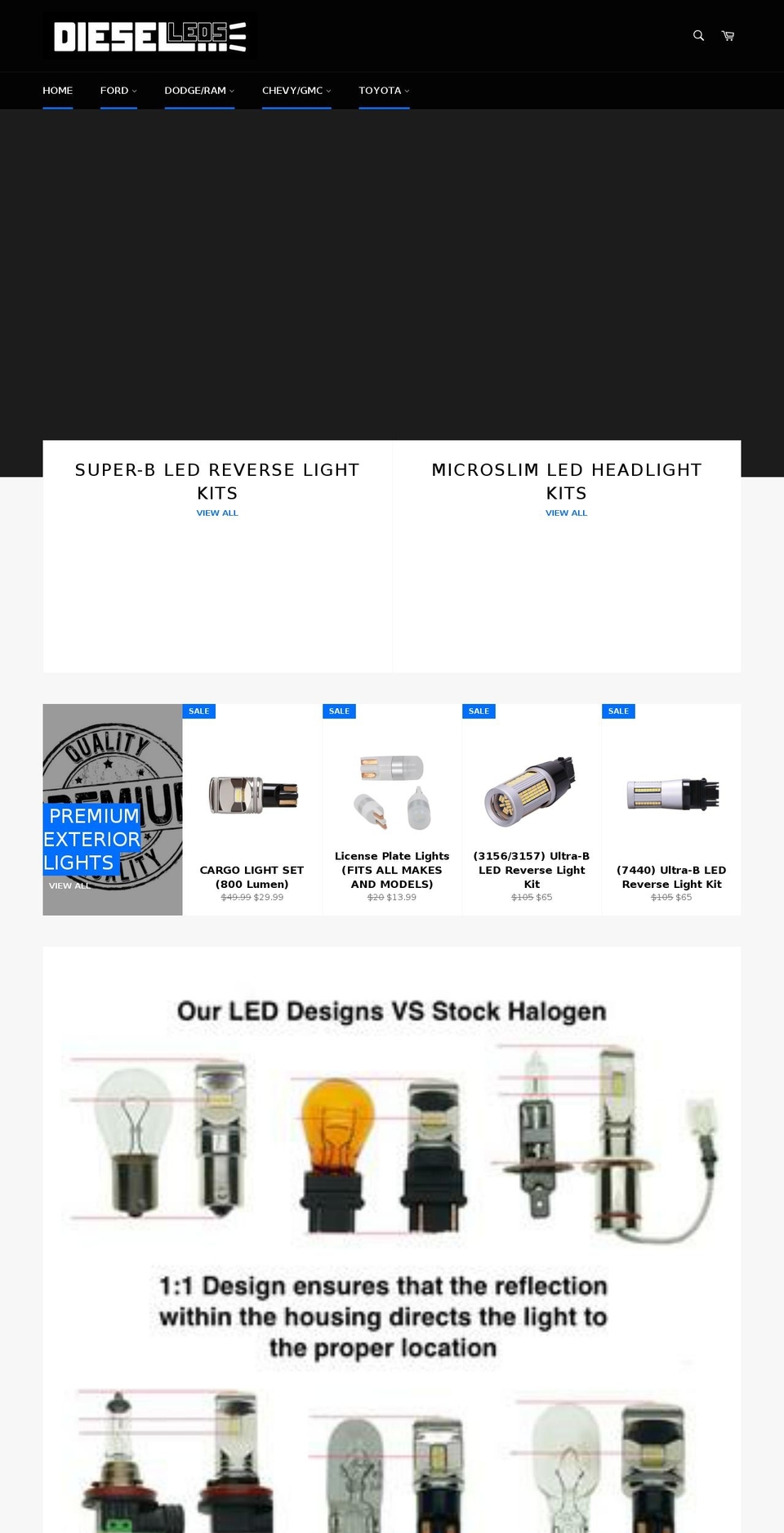 dieselleds.com shopify website screenshot
