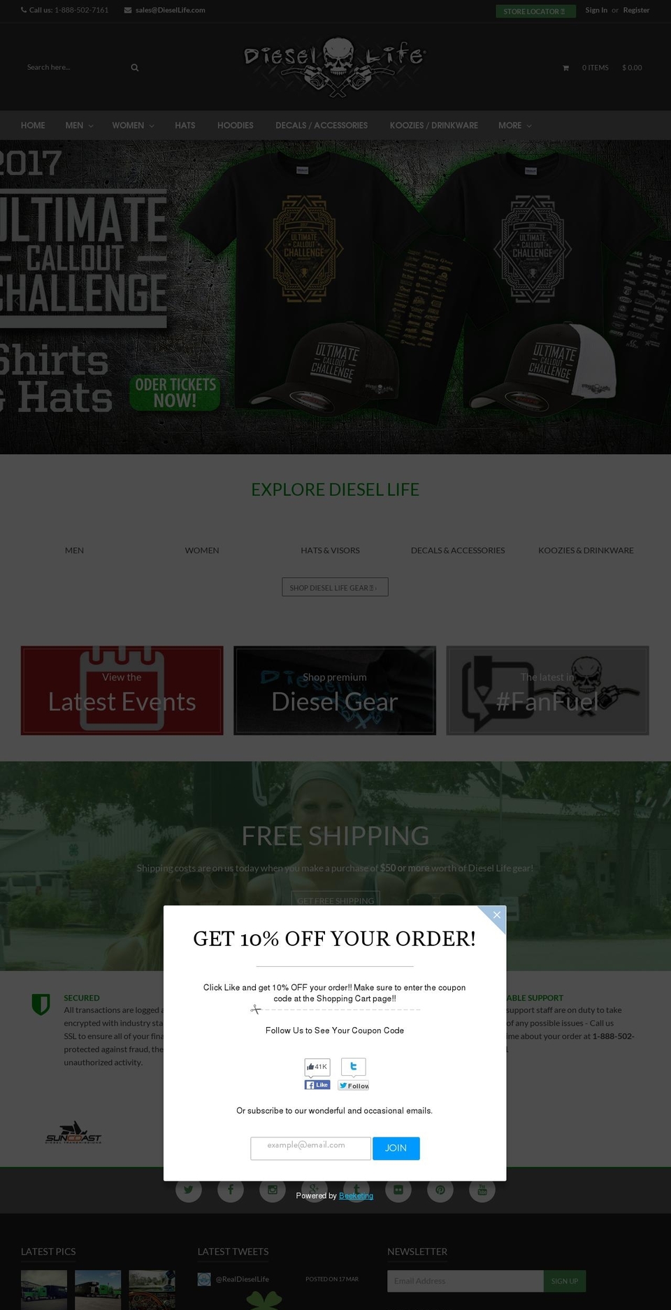 diesellife.com shopify website screenshot