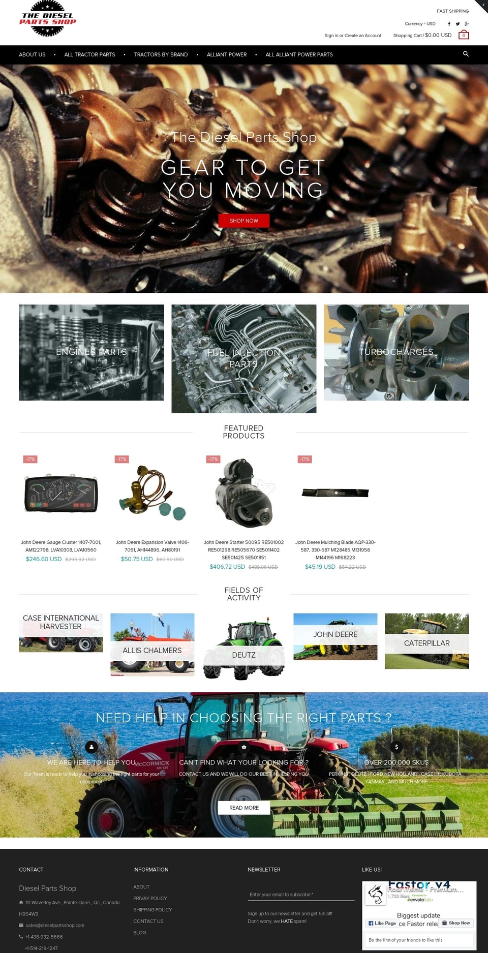 rt-material-v1-4 Shopify theme site example dieselpartsshop.com