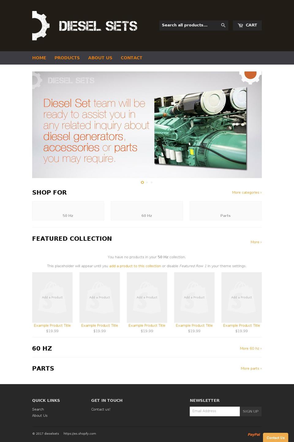 dieselsets.com shopify website screenshot
