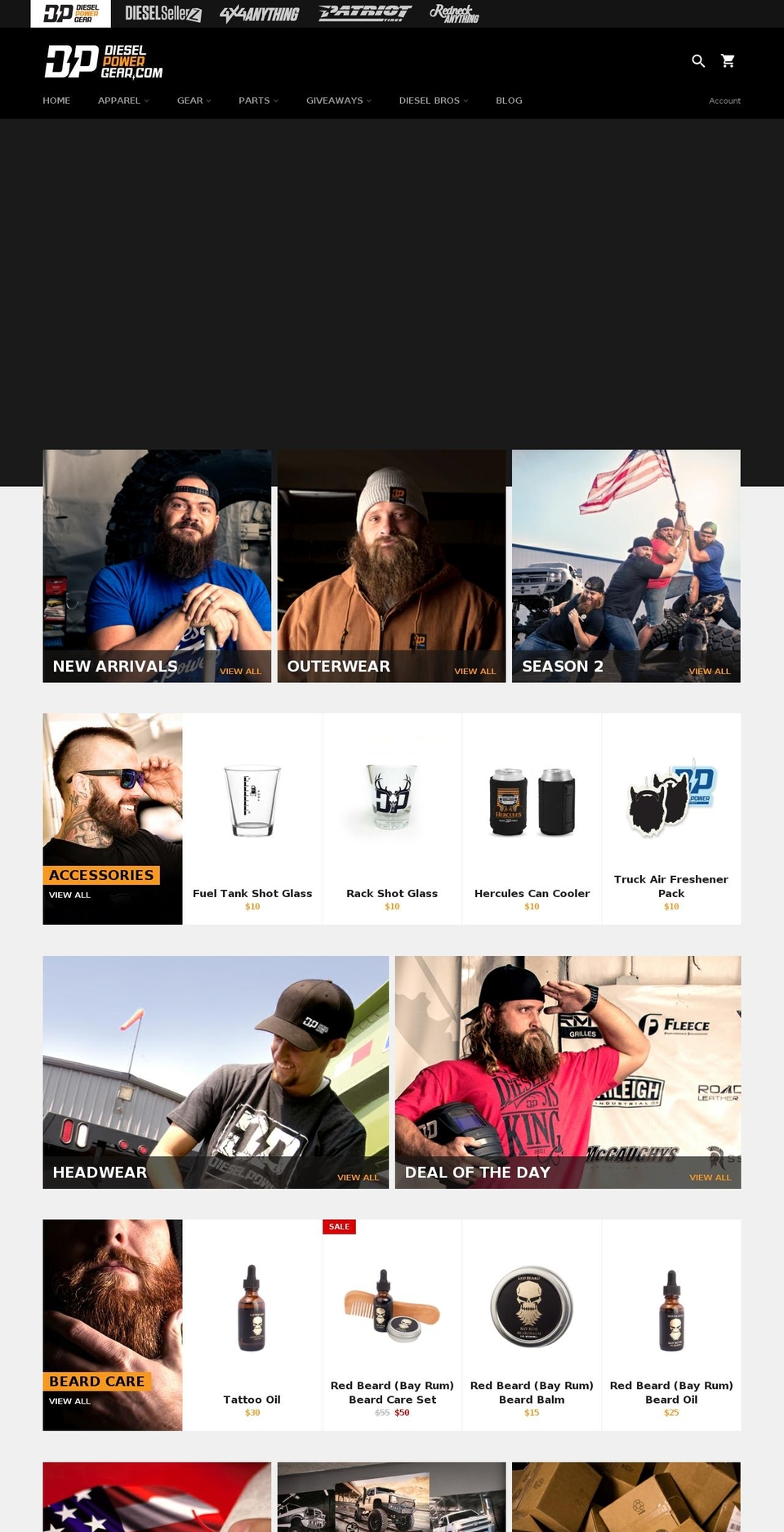 dieseltruckaddicts.com shopify website screenshot