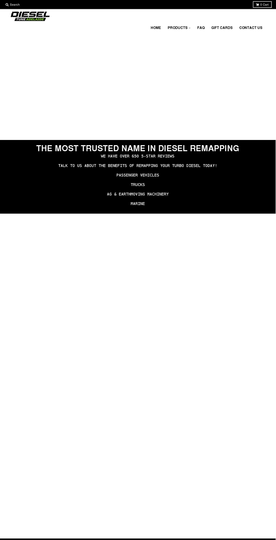 dieseltuneadelaide.com.au shopify website screenshot