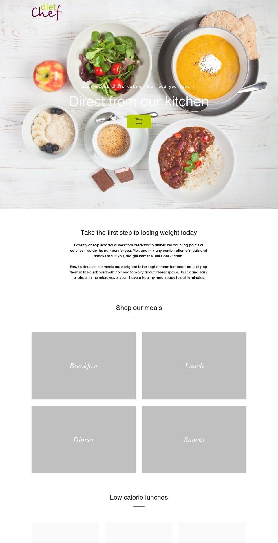 dietchefkitchen.com shopify website screenshot