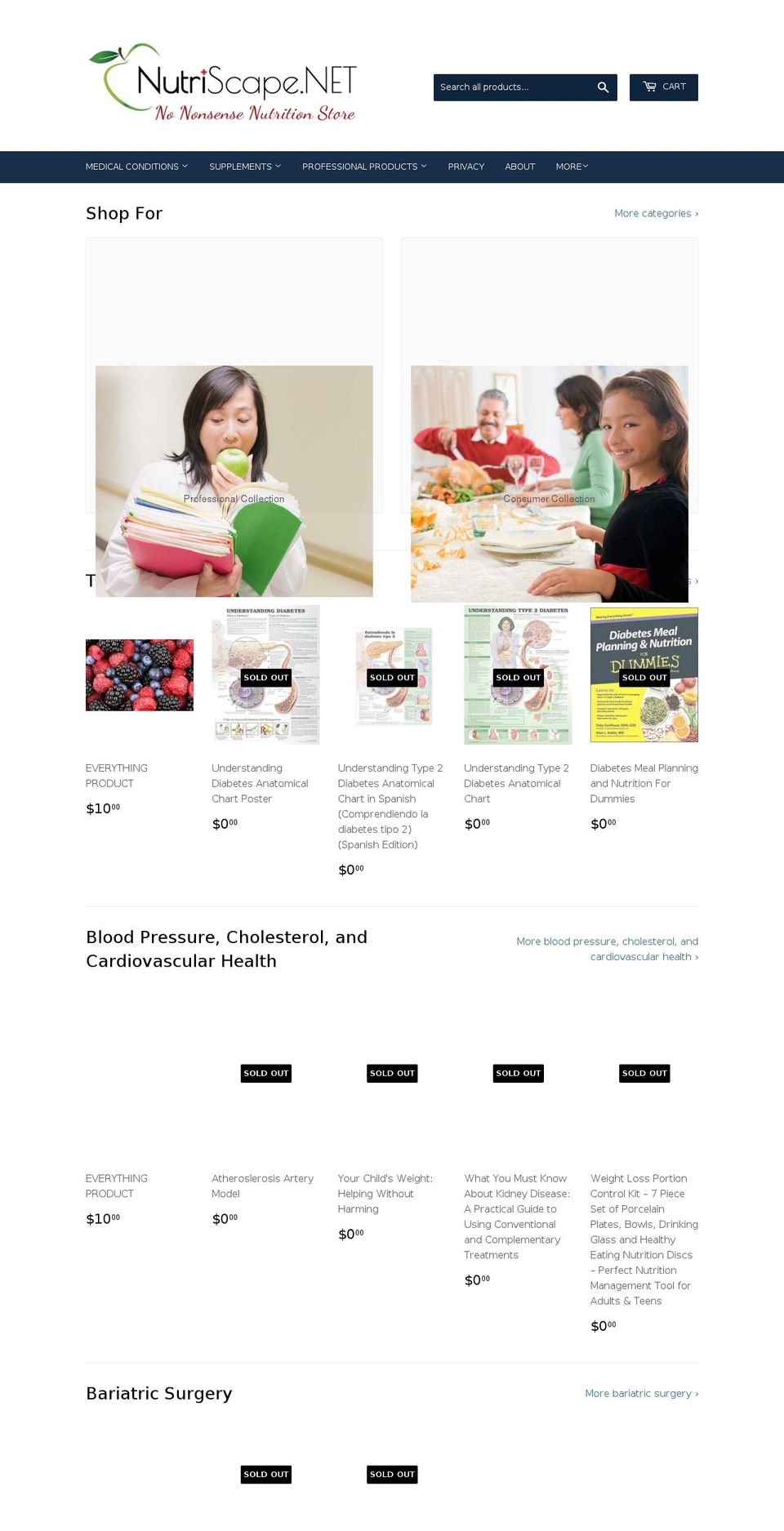 diethandouts.com — Shopify storefront screenshot