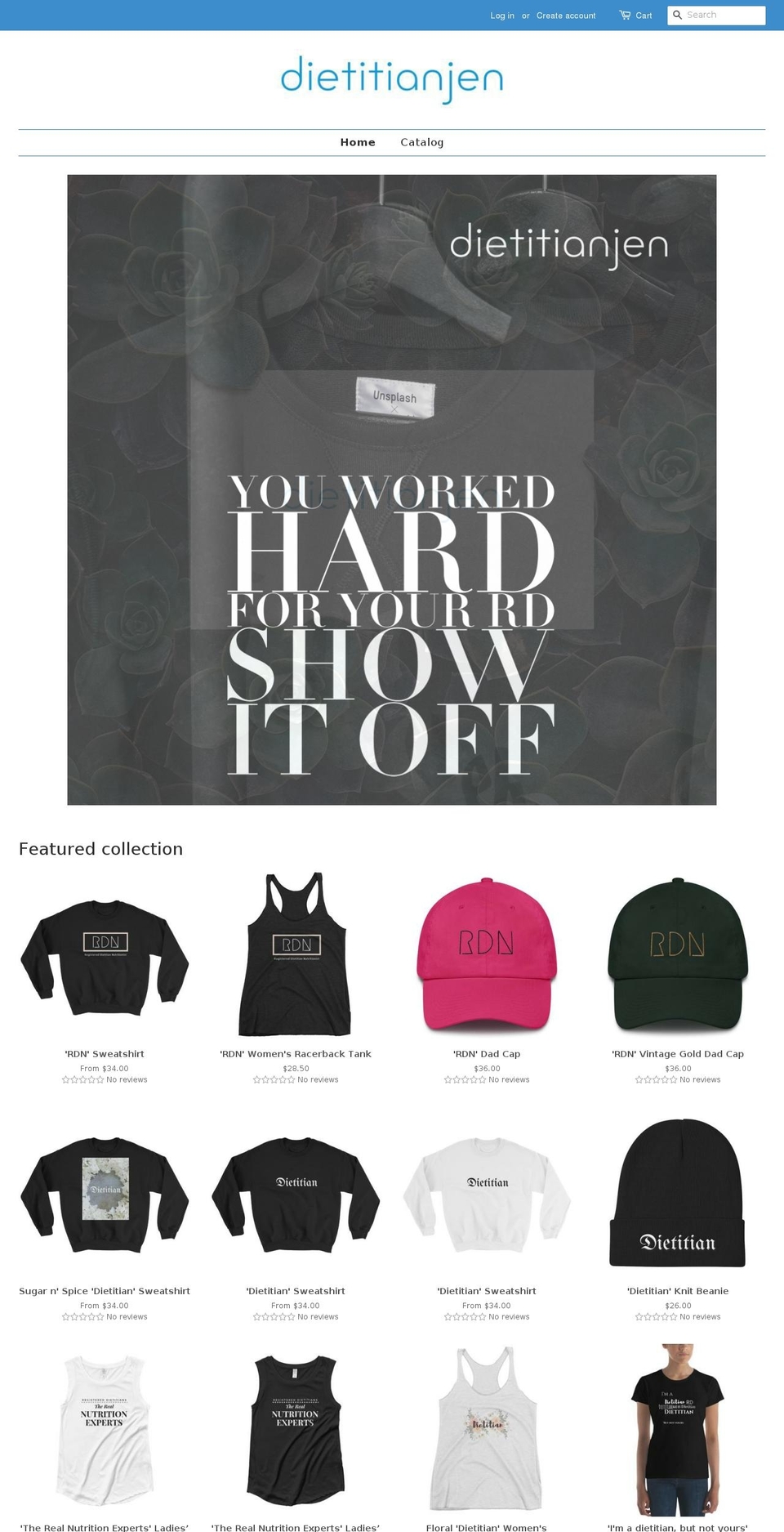 dietitianjen.com — Shopify storefront screenshot