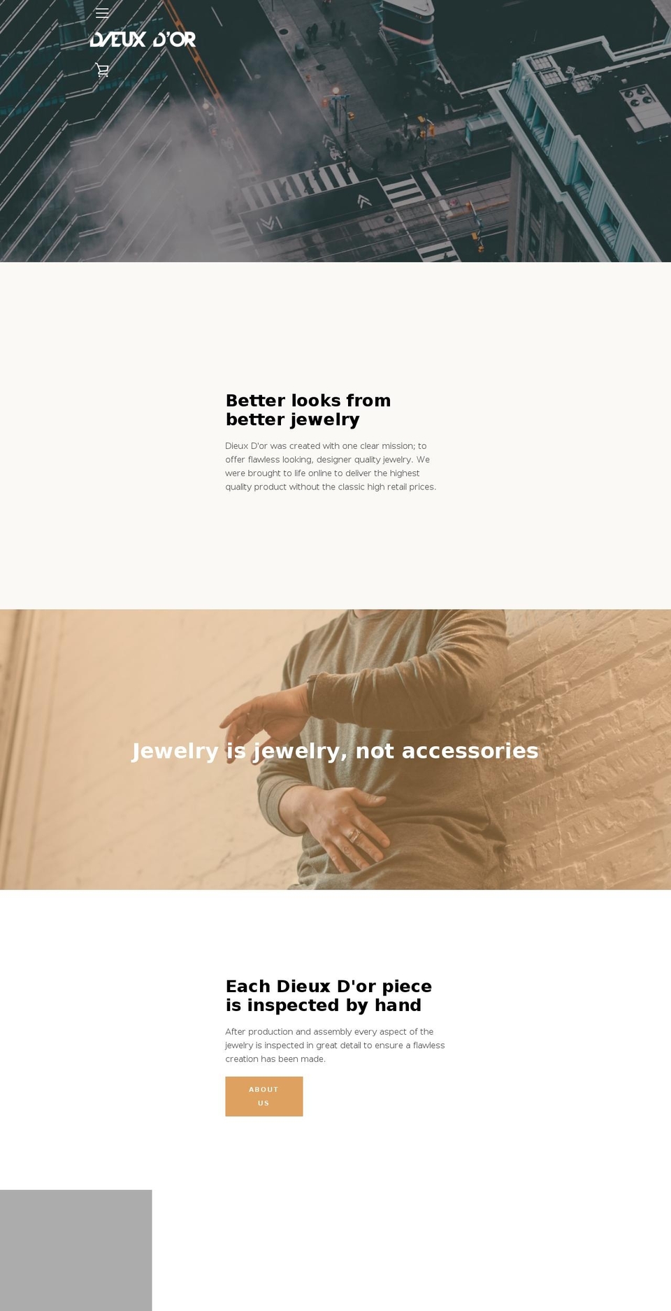 dieuxdor.com shopify website screenshot