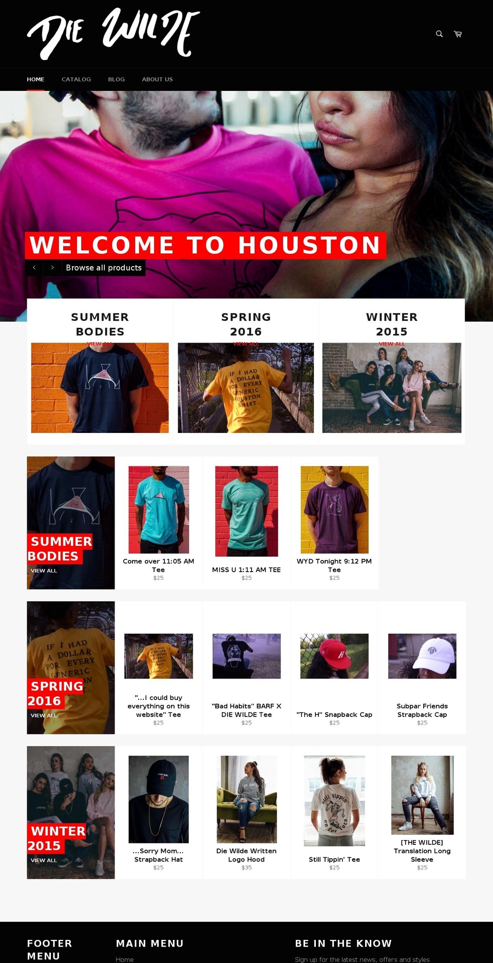 diewildeclothing.com shopify website screenshot