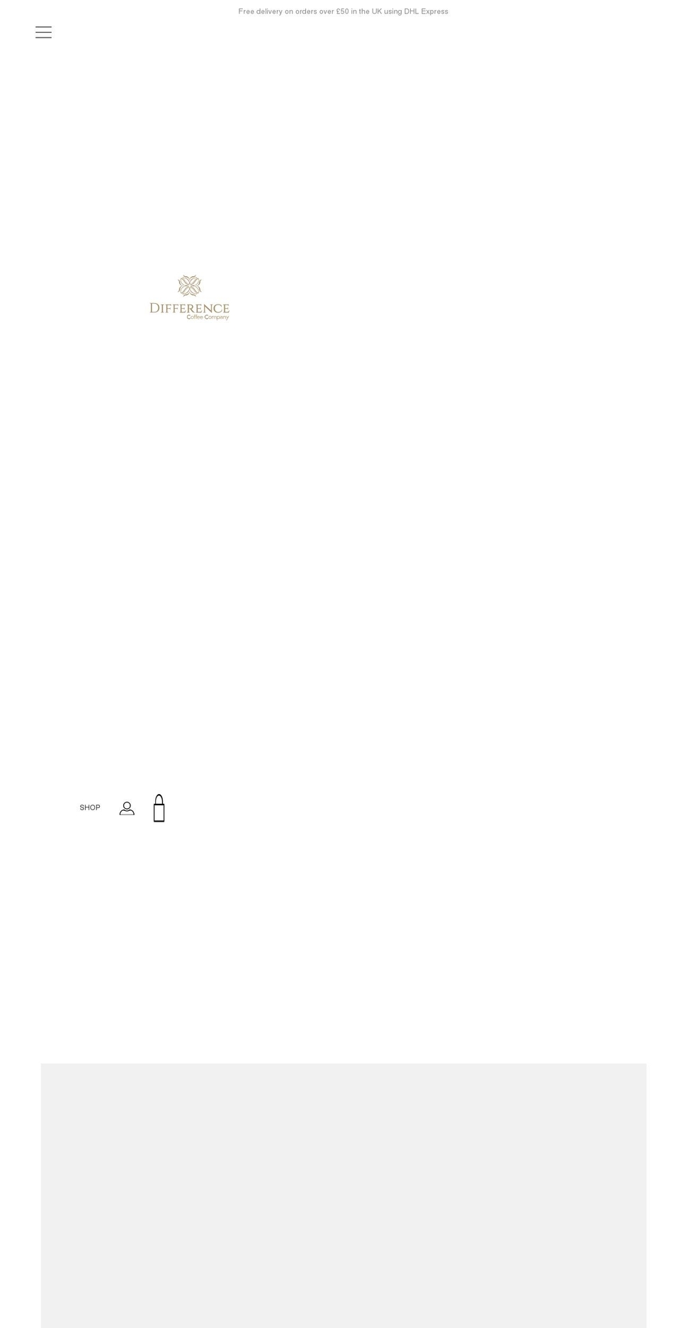 differencecoffee.com shopify website screenshot