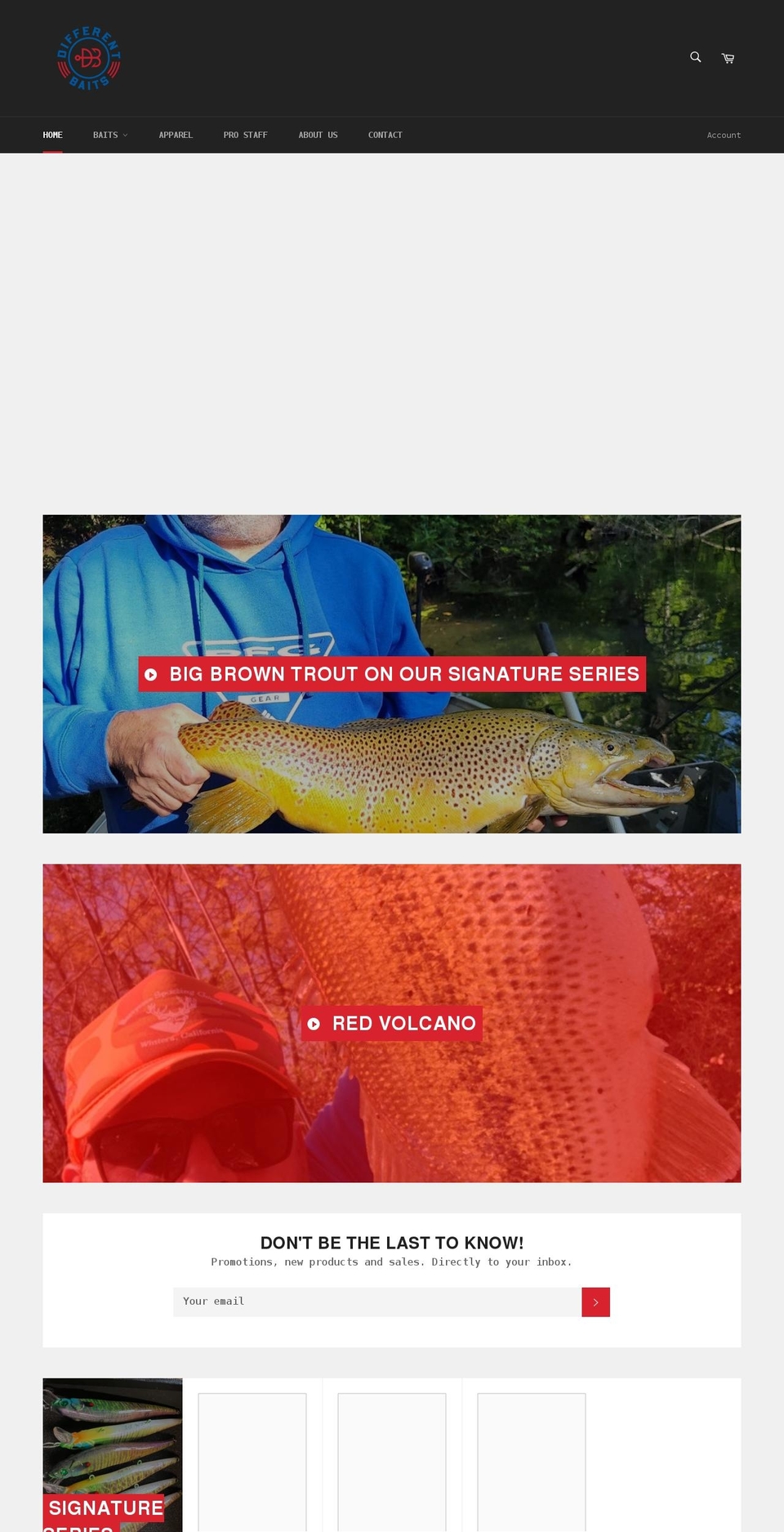 differentbaits.com shopify website screenshot