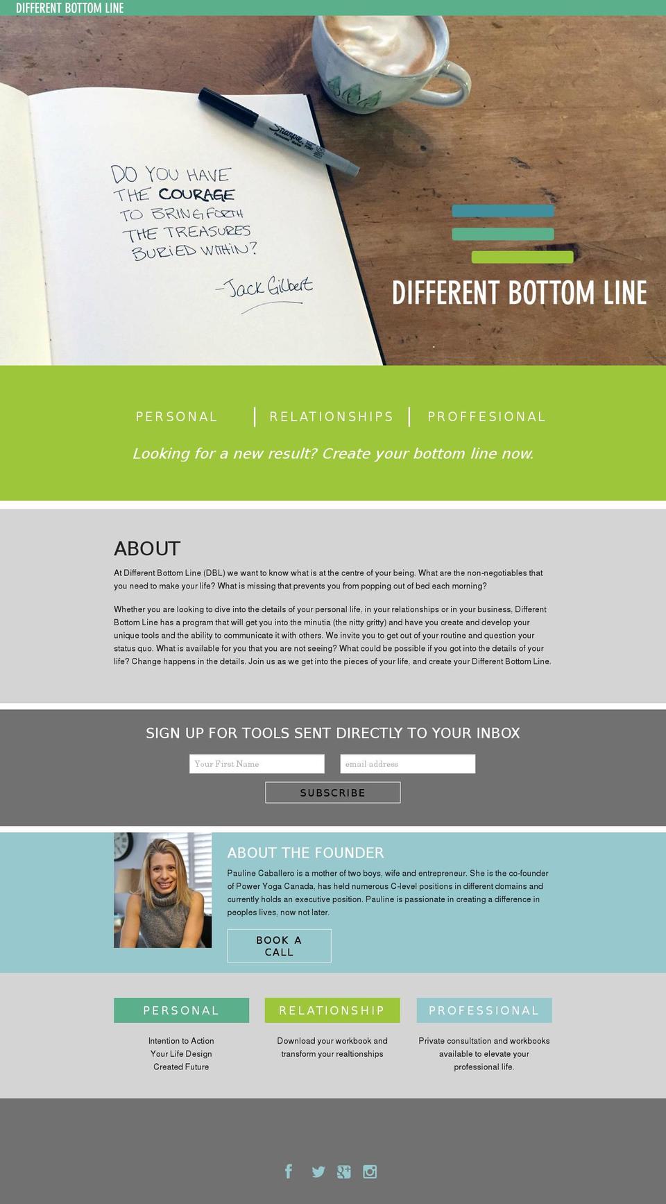 differentbottomline.com shopify website screenshot