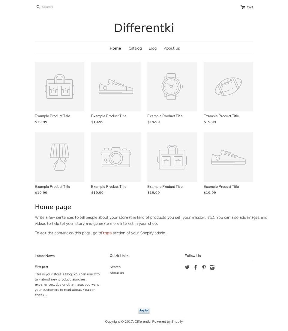 differentki.com shopify website screenshot