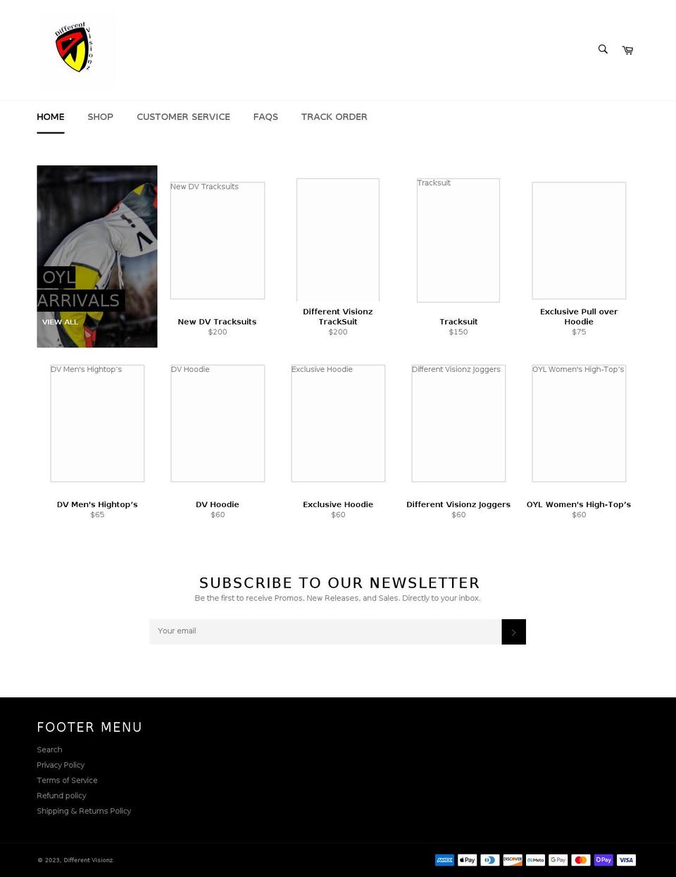 differentvisionz.com shopify website screenshot