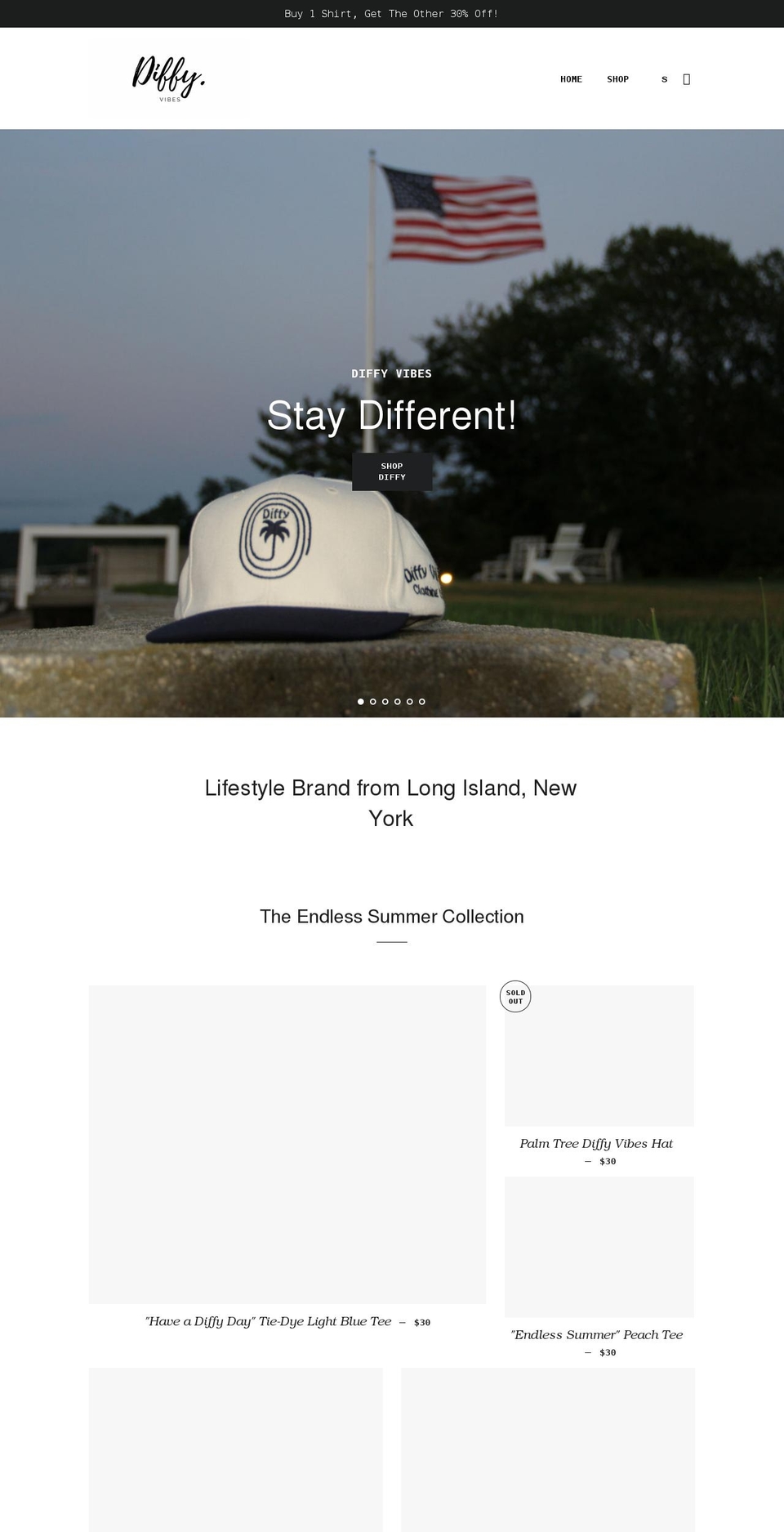 diffyvibes.com shopify website screenshot