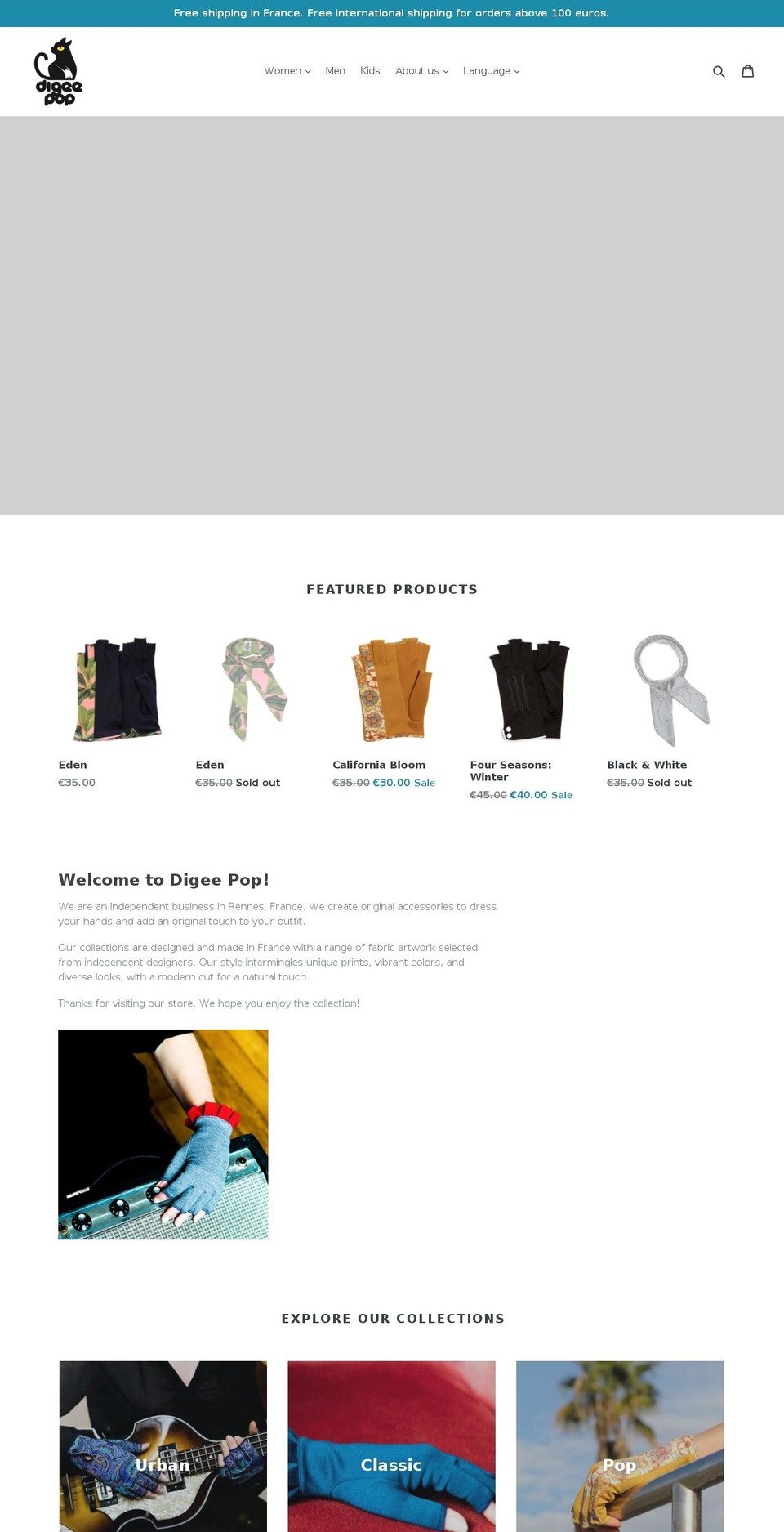 digeepop.com — Shopify storefront screenshot
