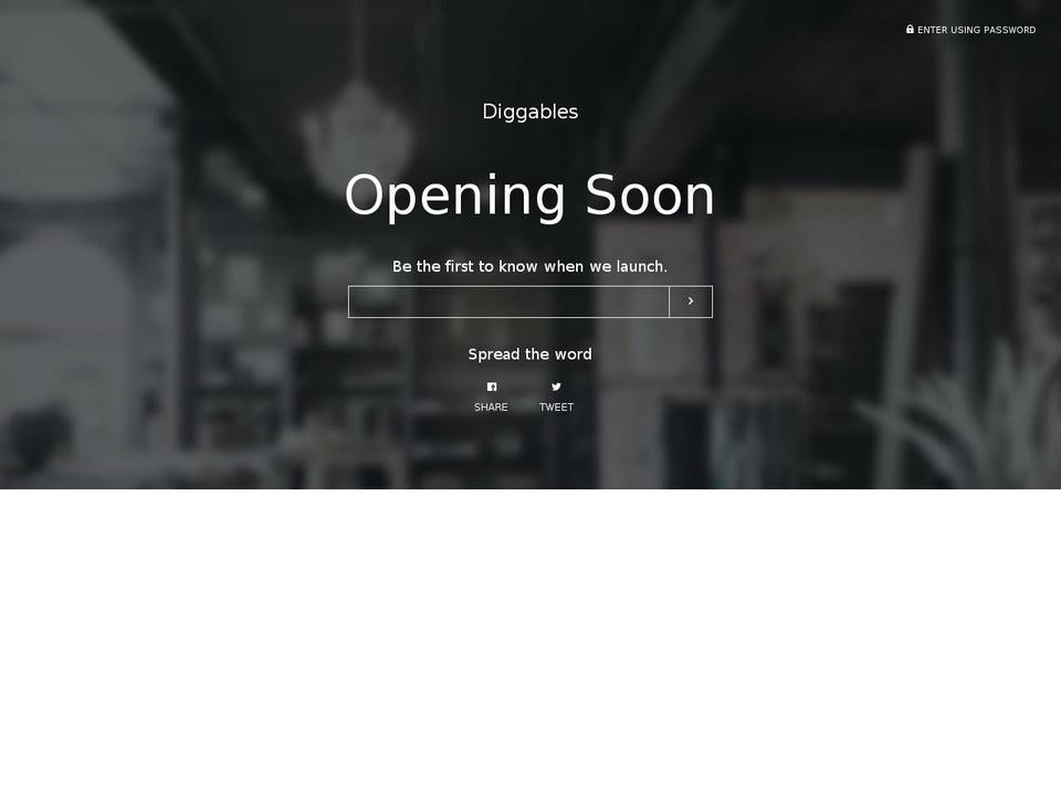 diggables.com — Shopify storefront screenshot