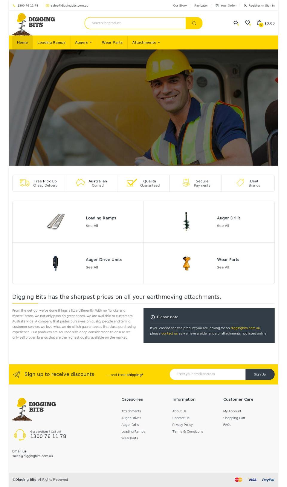 diggingbits.com — Shopify storefront screenshot