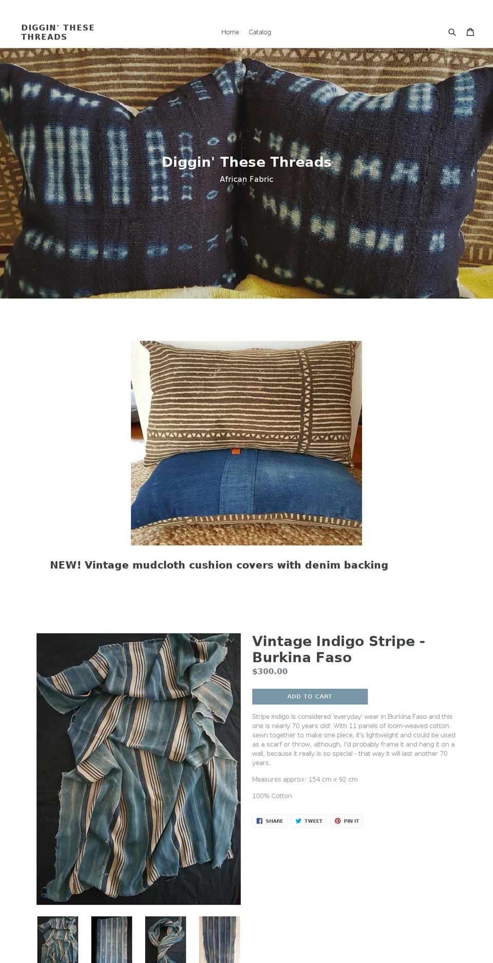 digginthesethreads.com — Shopify storefront screenshot