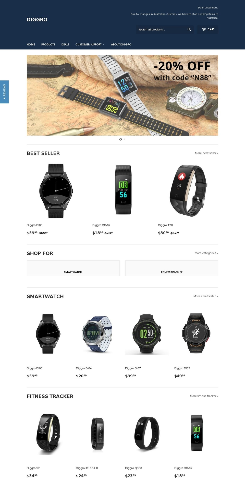 diggro.com — Shopify storefront screenshot