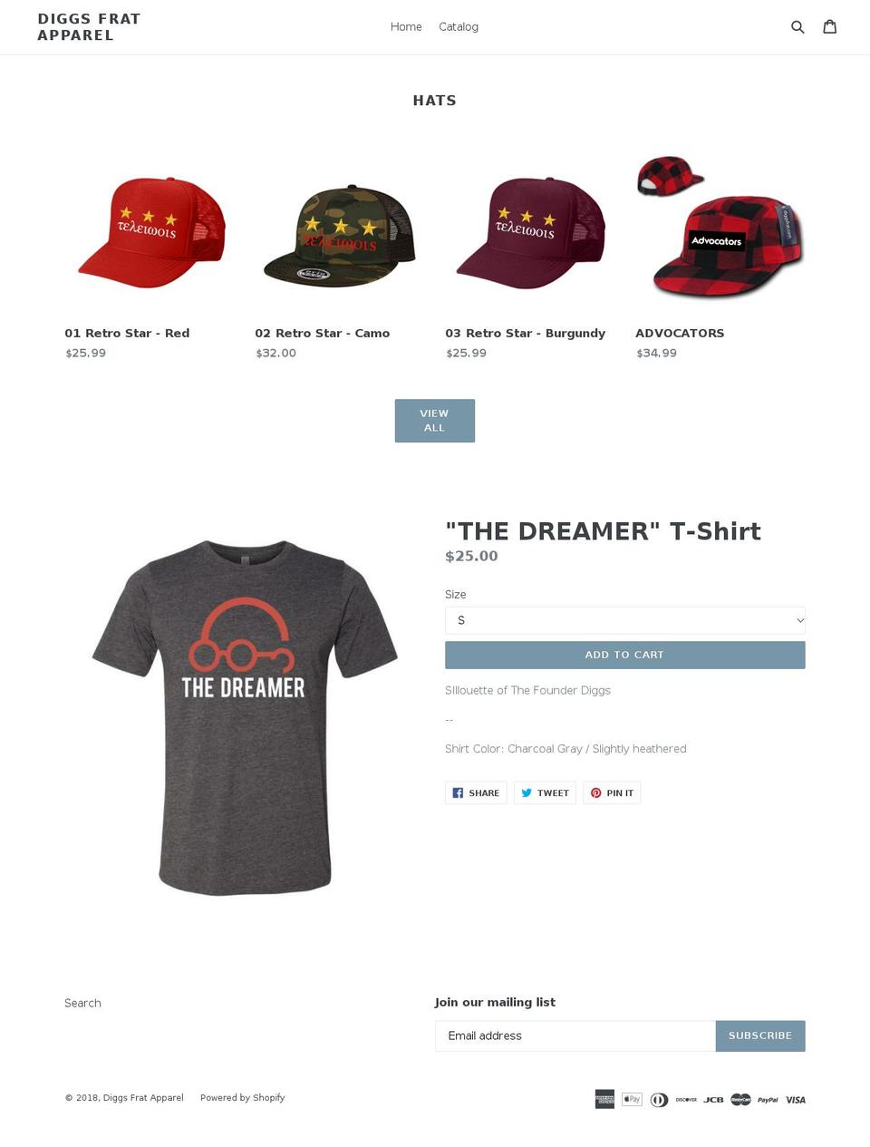 diggsfrat.com — Shopify storefront screenshot