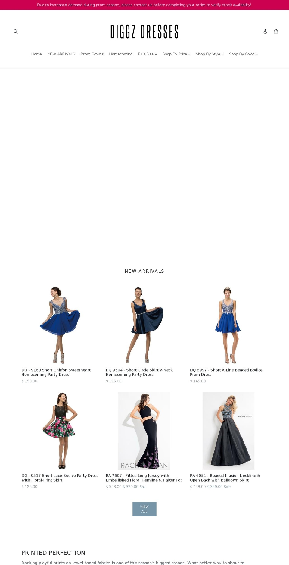 diggzprom.com shopify website screenshot