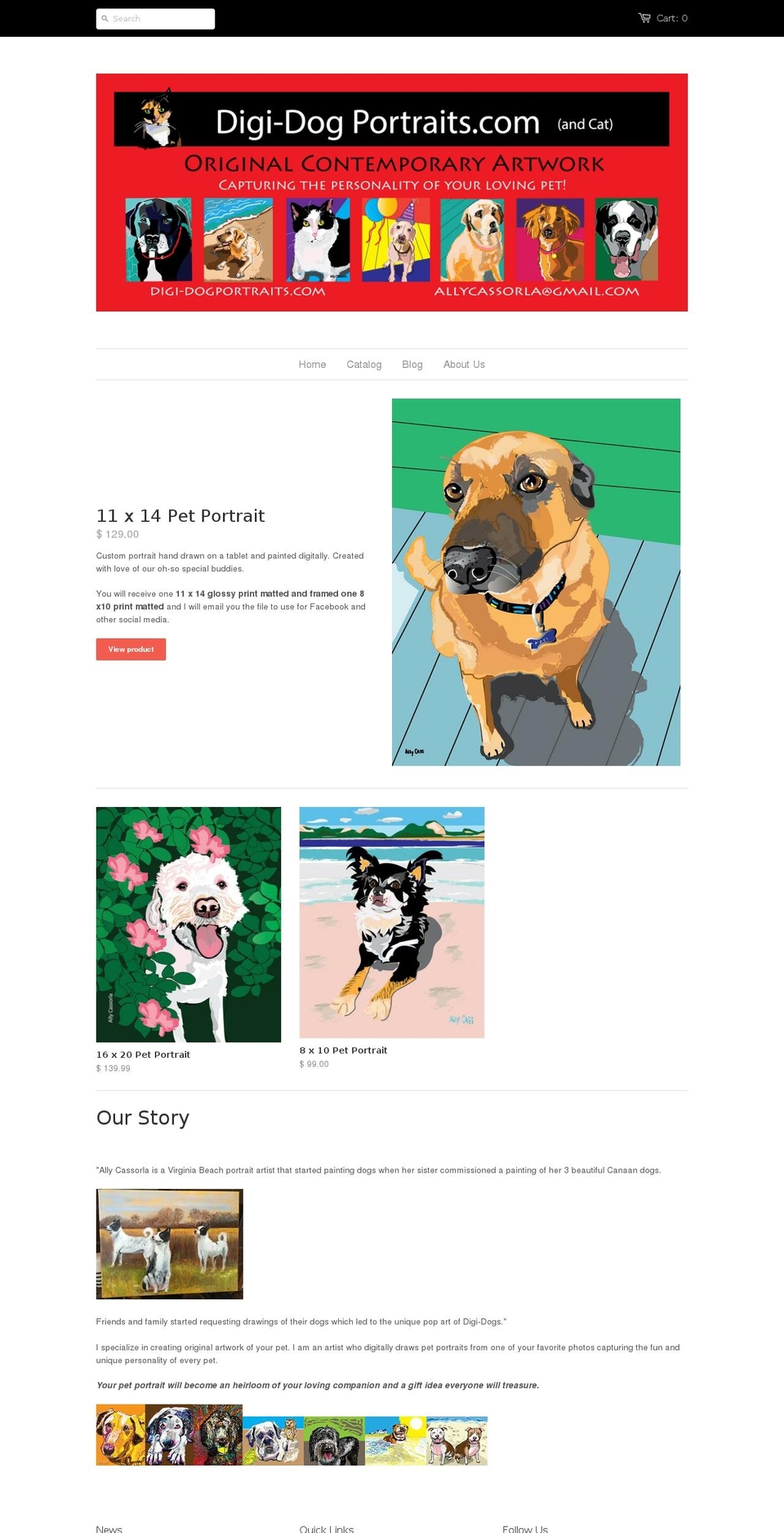 digi-dogportraits.com — Shopify storefront screenshot