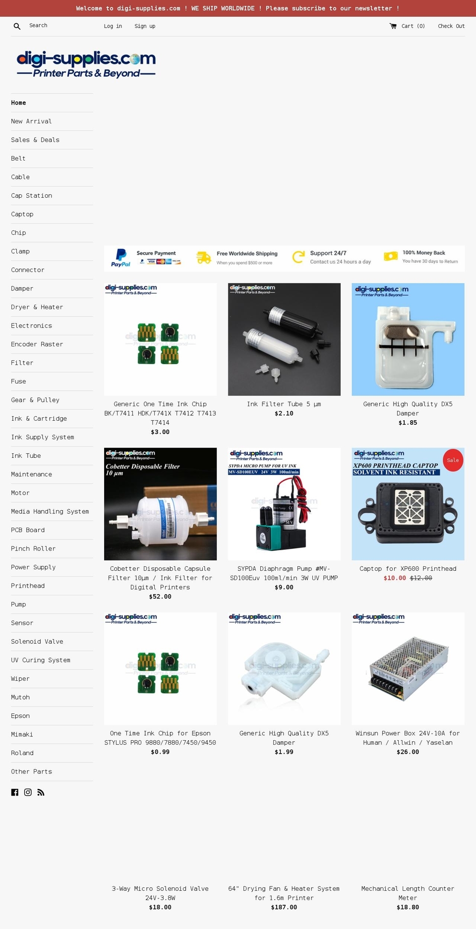 digi-supplies.com shopify website screenshot