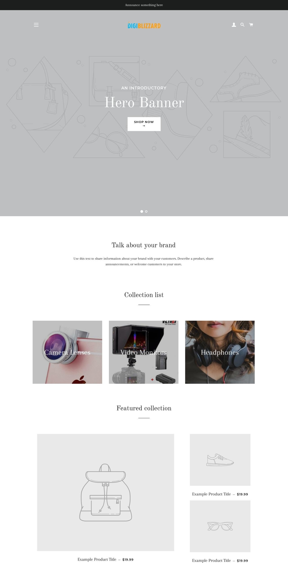 digiblizzard.com — Shopify storefront screenshot