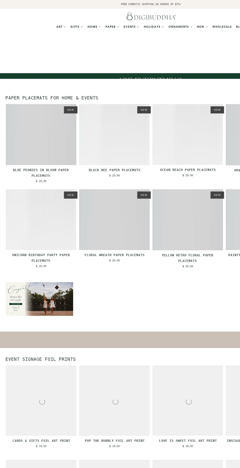 digibuddhapaperie.com — Shopify storefront screenshot