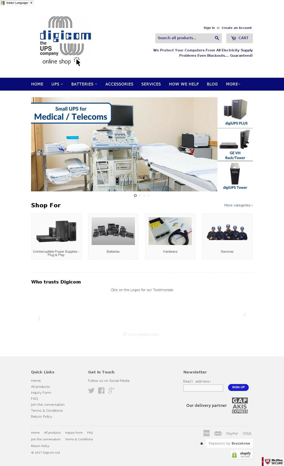 digicom-eshop.com shopify website screenshot