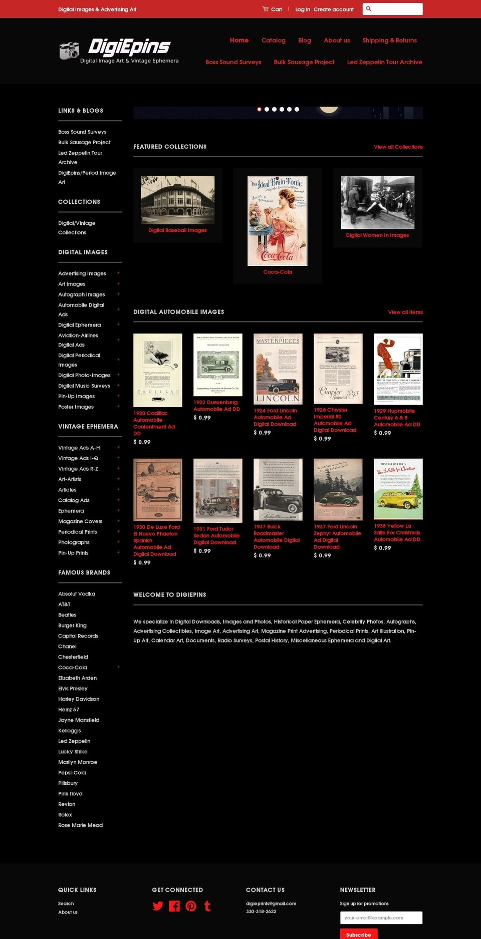 digiepins.com — Shopify storefront screenshot