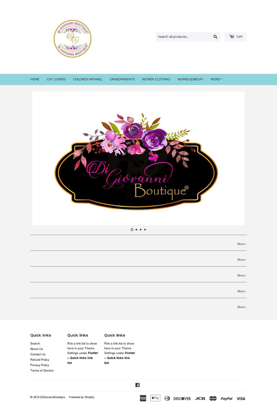 digiovanniboutique.com — Shopify storefront screenshot