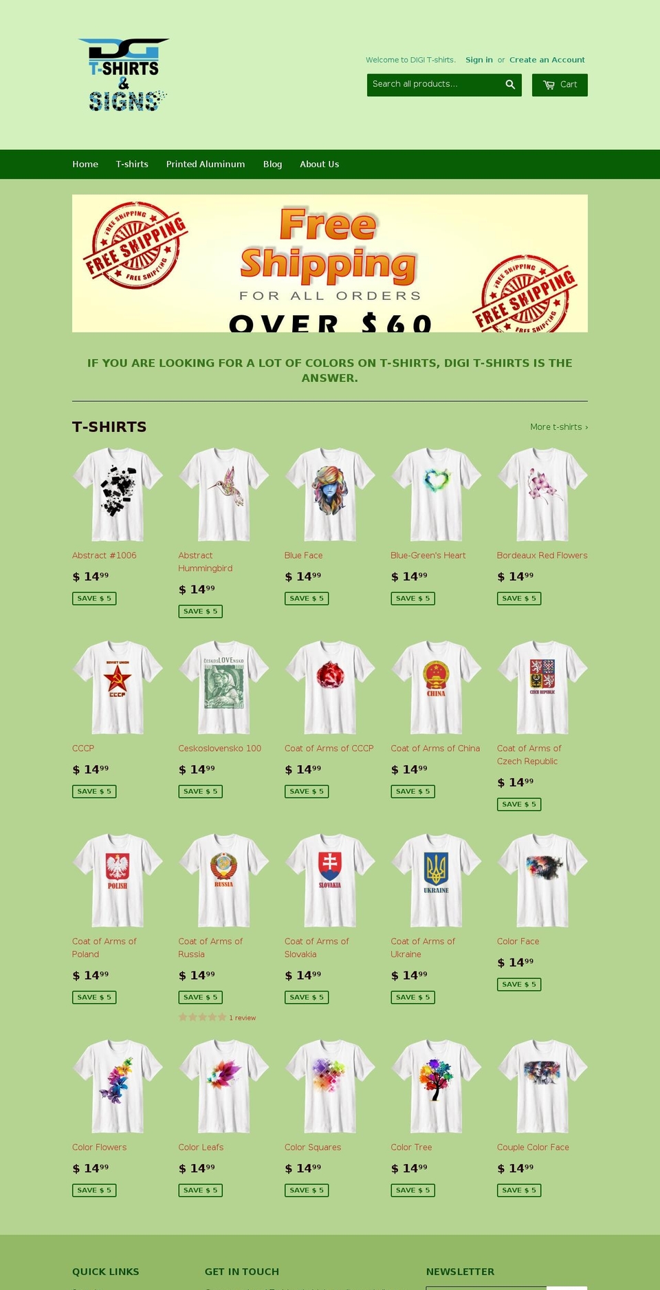 digit-shirts.com shopify website screenshot