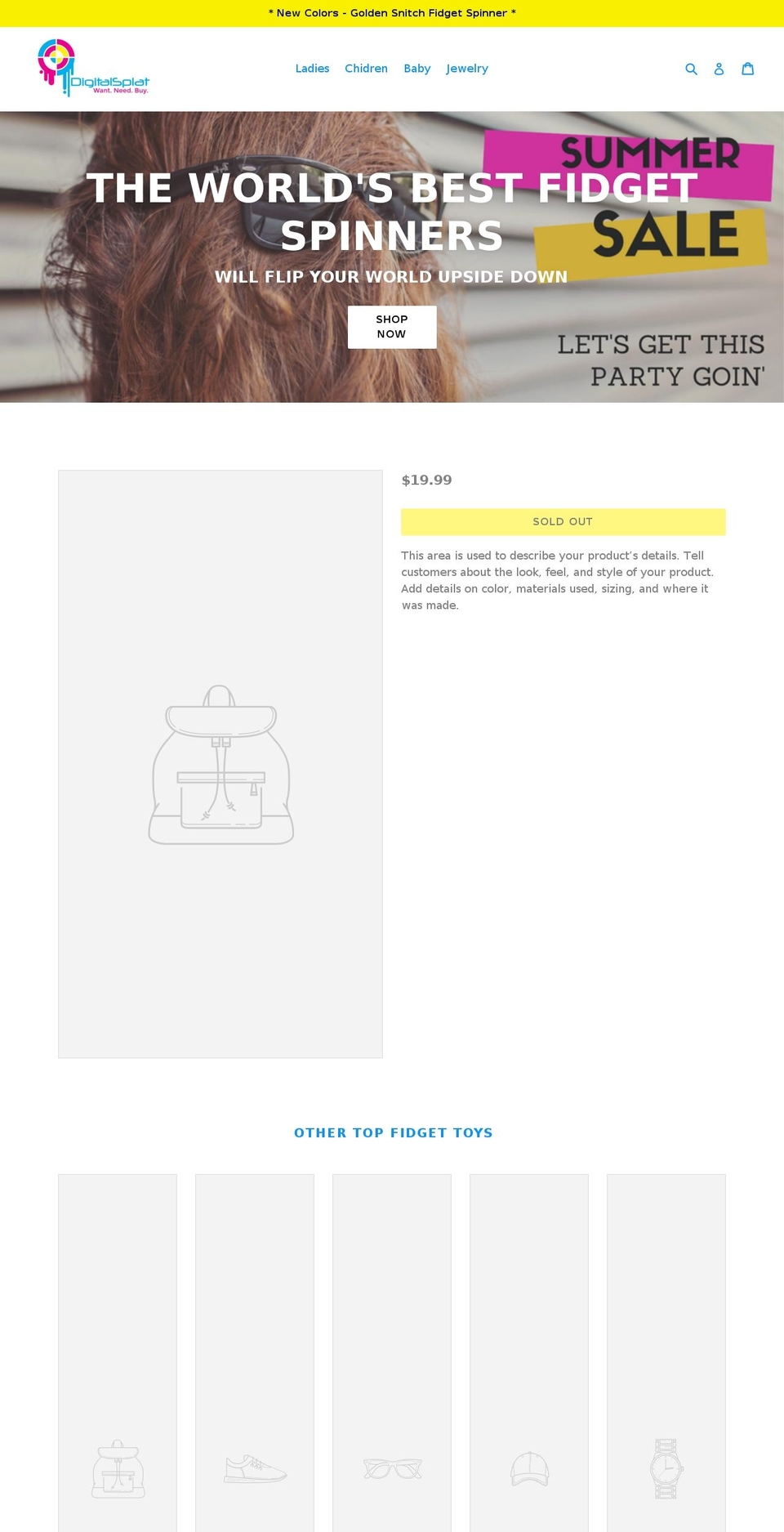 digital-splat.com — Shopify storefront screenshot