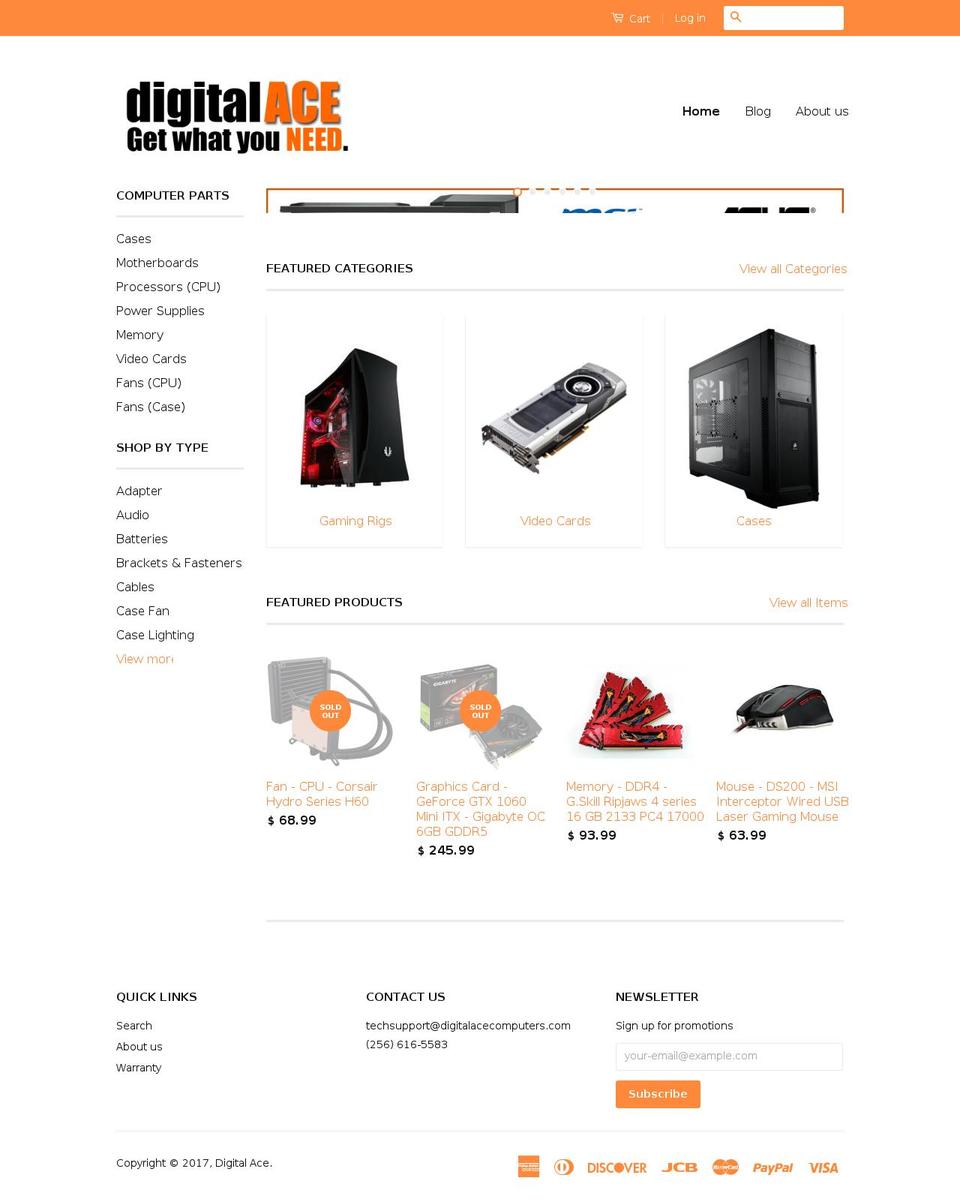 Digital Ace before BOLD Builder 12\/12\/16 Shopify theme site example digitalacecomputer.com