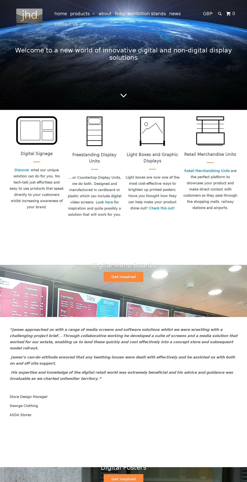 digitaladdisplay.com shopify website screenshot