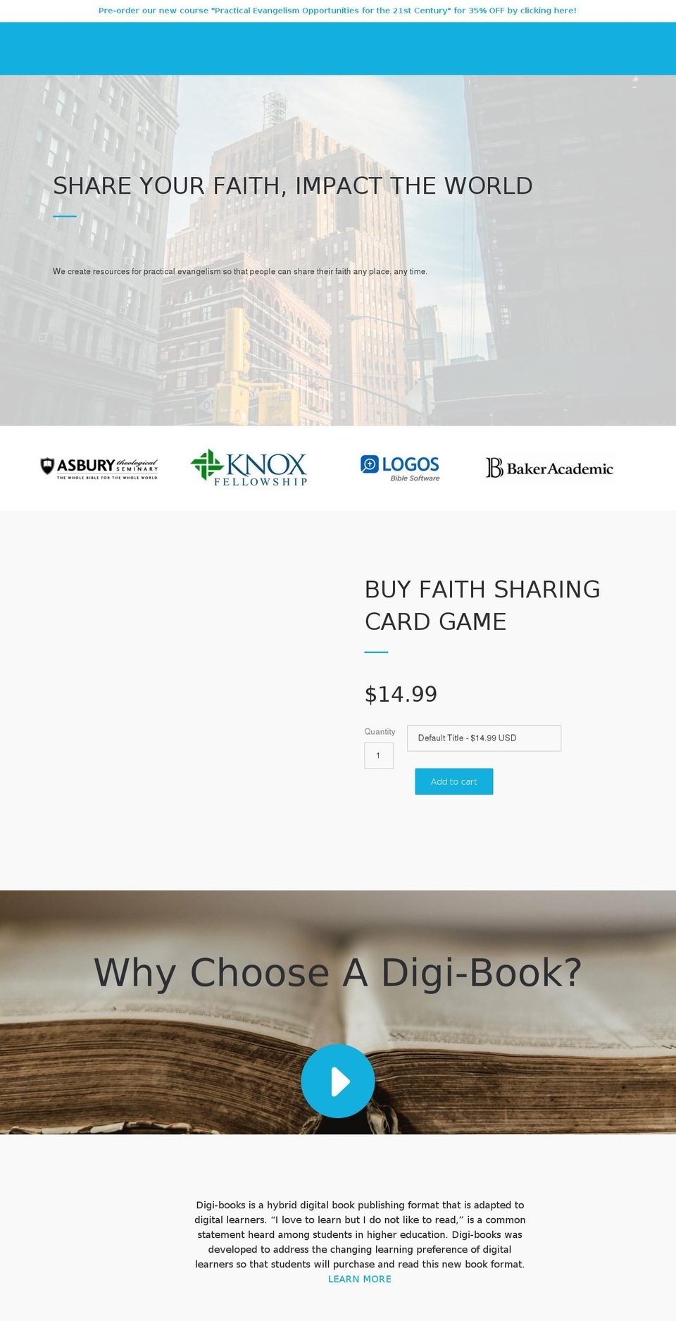 digitalbiblecollege.com shopify website screenshot