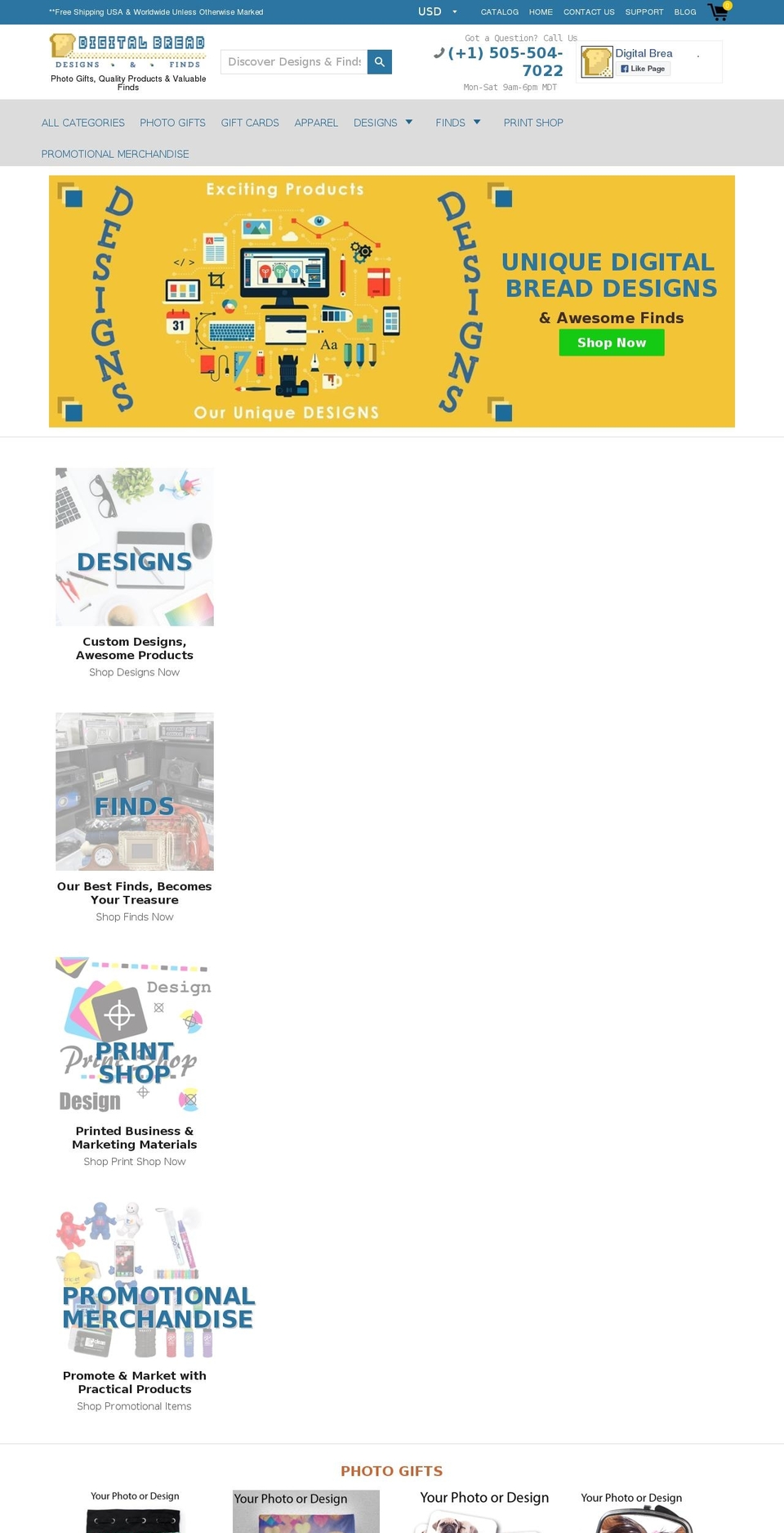 digitalbread.com — Shopify storefront screenshot