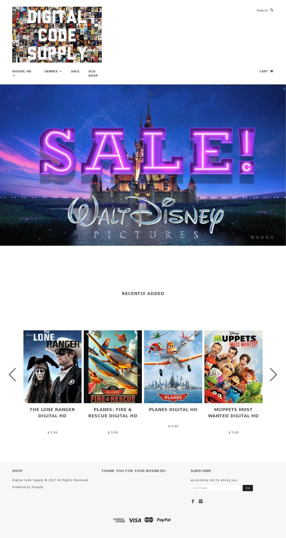 digitalcodesupply.com shopify website screenshot