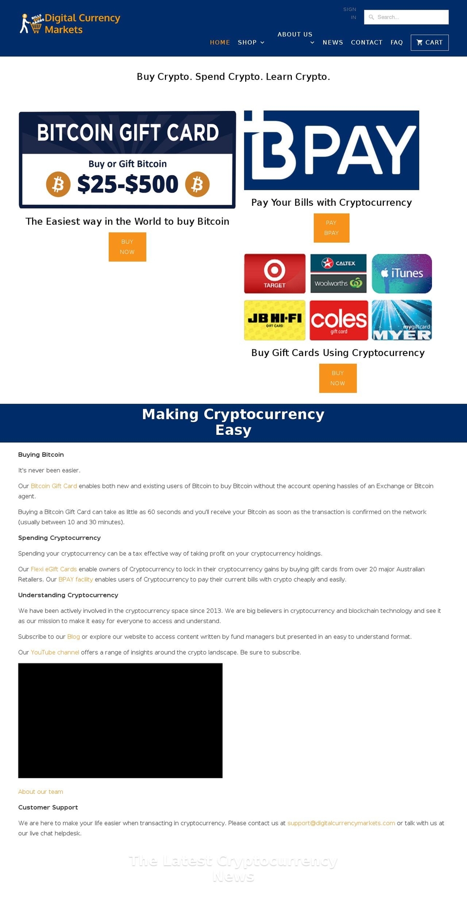 digitalcurrencymarkets.com — Shopify storefront screenshot