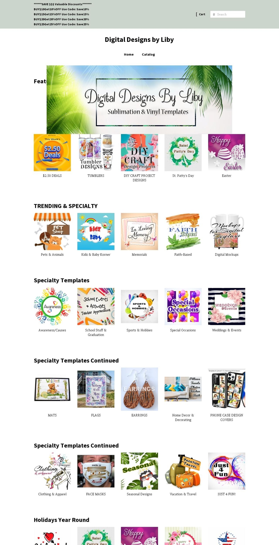 digitaldesignsbyliby.com — Shopify storefront screenshot