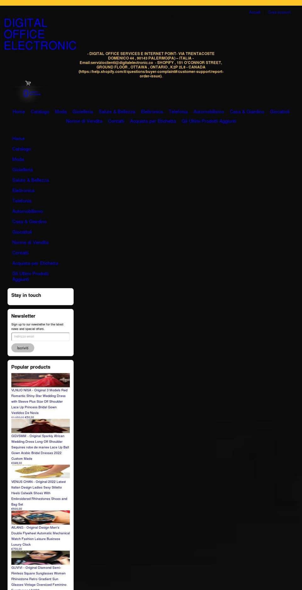 digitalelectronic.it shopify website screenshot