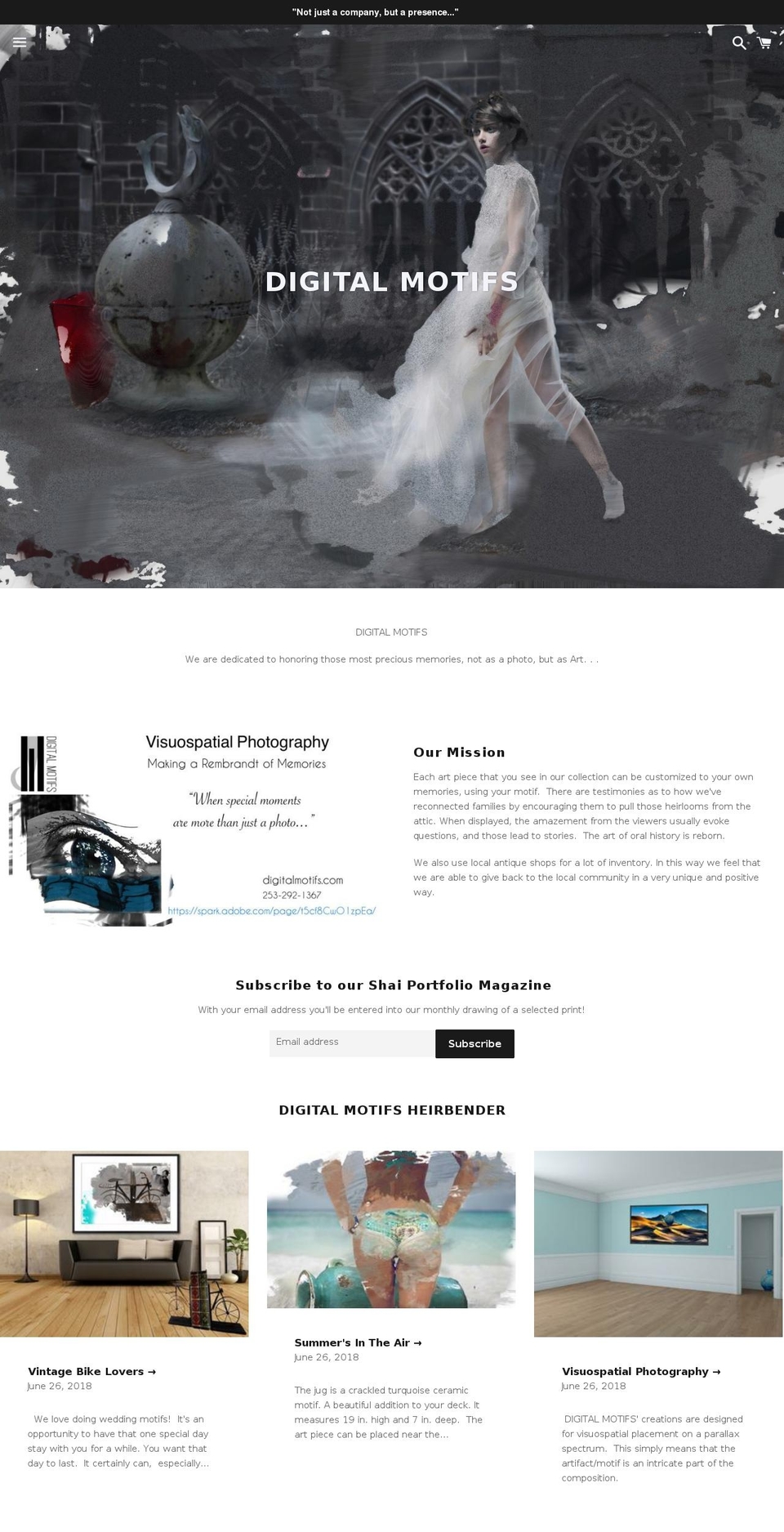 digitalmotifs.com — Shopify storefront screenshot