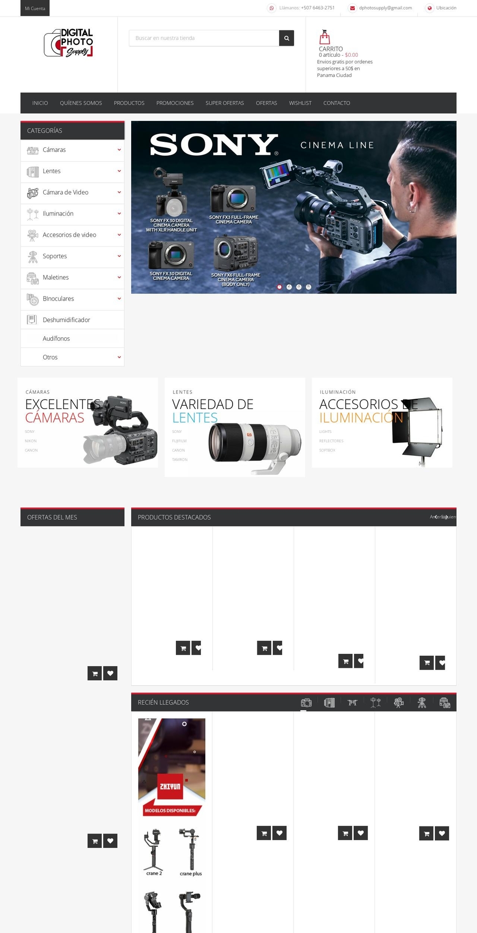 digitalphotosupply.com shopify website screenshot